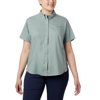 Columbia Overhemd Dames, PFG Tamiami II Short Sleeve Plus Size LichtGroen, 40WAUBGLI